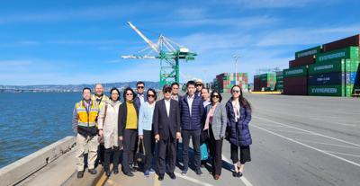 TECO Chief Scott Lai and the colleagues visited the EverPort Shipping Terminal at the Port of Oakland, Northern California on March13, 2024