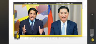 Foreign-Minister-Jaushieh-Joseph-Wu-gives-interview-to-WION-of-India