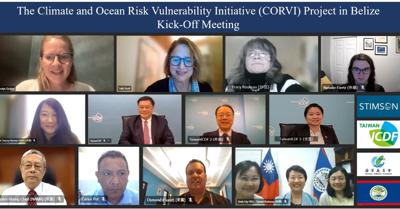 本館徐儷文大使出席貝里斯「氣候與海洋風險脆弱指標倡議(CORVI)」計畫的線上啟動儀式。(2023/08/14)