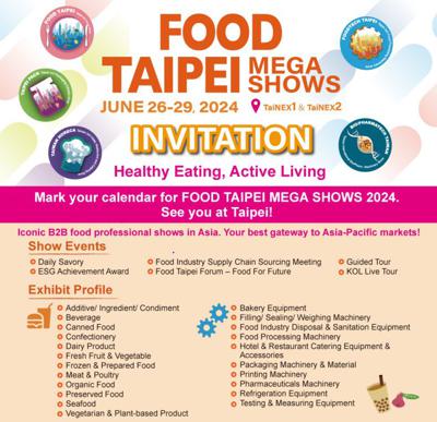 Llegará la feria de alimentos más grande de Taiwán de 26 a 29 de junio: Food Taipei 2024