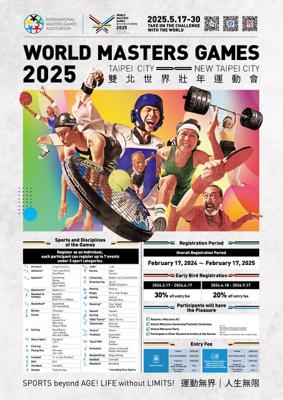 The World Masters Games 2025 Taipei &amp; New Taipei City - Registration opens on February 17, 2024