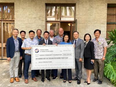 TCCNA pledges US$145,528 for the disaster relief of Maui wildfire