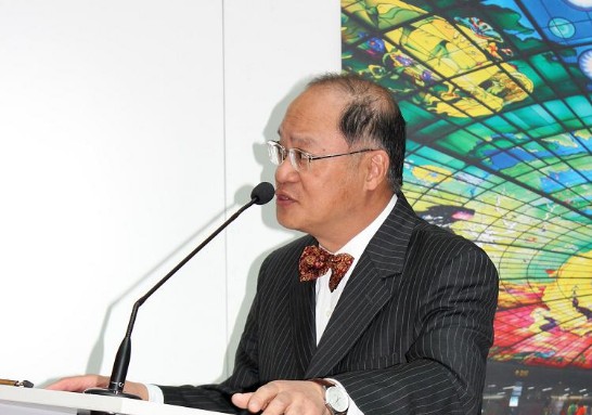 駐歐盟兼駐比利時代表董國猷在歐洲議會台灣形象展開幕典禮上致詞