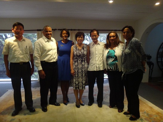 Ambassador Benjamin Ho and Mrs. Ho hosted lunch in honor of former Foreign Ministers of Belize (May 28)