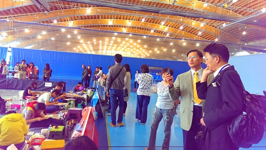 莊處長恒盛於總決賽現場關心我參賽團員並加油打氣