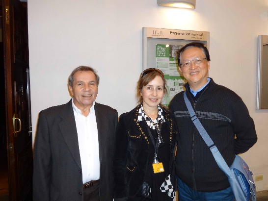 湯代表繼仁與波哥大影展主席Henry laguado及國家博物館專員Nancy Avilán合影