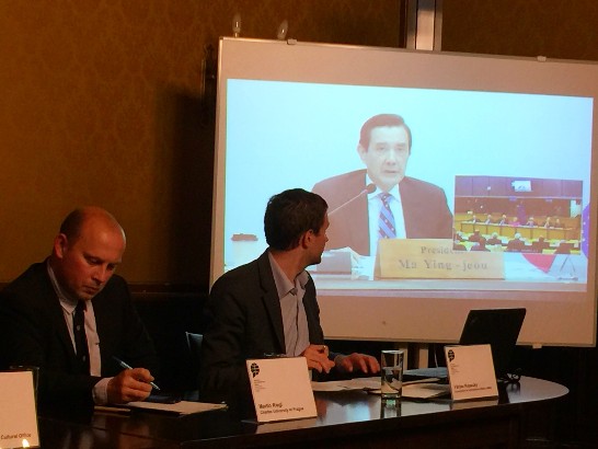 座談會放映馬總統視訊會議談話