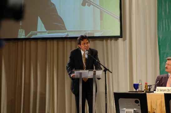 Der Repräsentant von Taiwan, Prof. Dr. Jhy-wey Shieh, hielt eine mitreißende Eröffnungsrede.