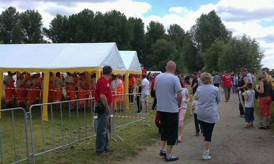 第二屆漢堡台灣盃龍舟賽賽前活動整備區