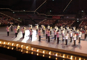 布萊梅國際音樂展我國防部示範樂隊排列隊形演出「飛揚的心」