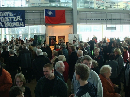 我空軍樂團參加第45界布萊梅音樂展，我駐外單位於場外觀眾休息區設立文化展示區吸引觀眾