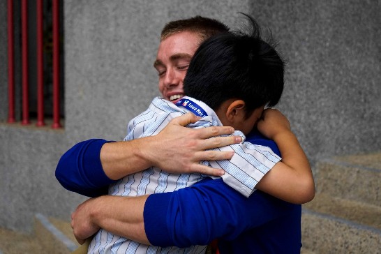 丹麥國家體操表演隊和台灣當地學校舉辦交流活動