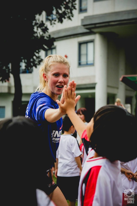 丹麥國家體操表演隊和台灣當地學校舉辦交流活動