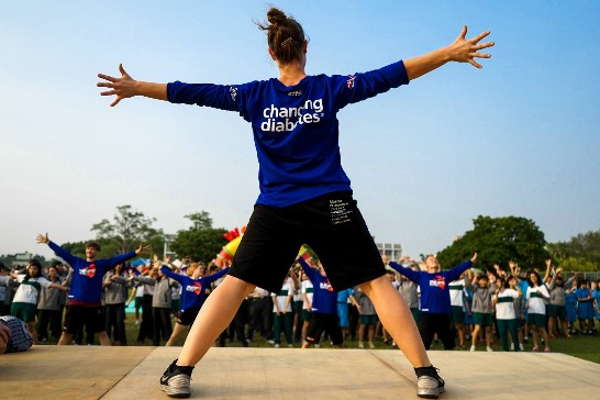 丹麥國家體操表演隊和台灣當地學校舉辦交流活動