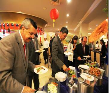 與會嘉賓用餐情形。