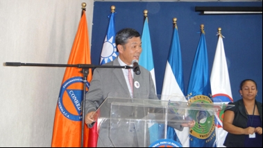 孫大使大成代表我國致詞重申我國樂願為國際人道援助提供者，及我政府支持中美洲防範天然災害風險管理永續發展計畫