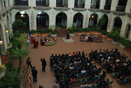 我獎學金致贈典禮在瓜國國立文化宮舉行之會場全景。