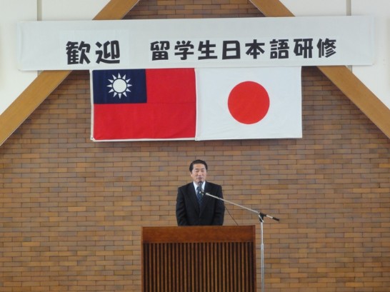 旭川日台親善協會會長加藤礼一致詞。