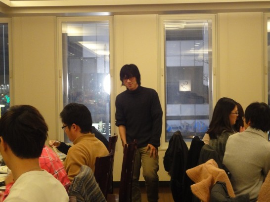 北海道地區台灣留學生會丁會長致詞。