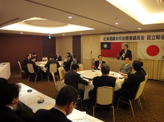 北海道議會日台親善議員會幹事長加藤礼一致詞
