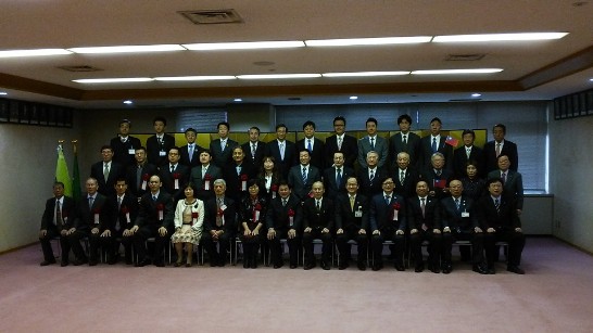 彰化市訪問團與小松市長及市議員全體合影