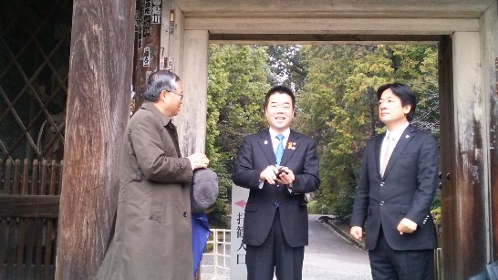 蔡處長與三日月知事 (中) 臺南市賴清德市長(右)合影