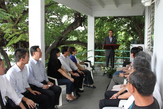 曹大使歡迎旅居克國留學生、派駐志工與役男以大使館為家。