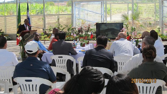 克國道格拉斯總理致詞感謝我政府協建新觀光農場。