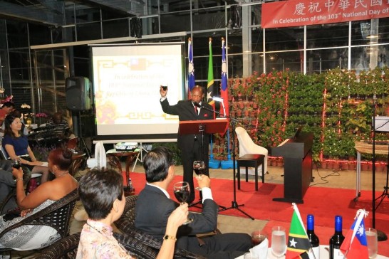 克國道格拉斯(Denzil Douglas)總理致詞推崇我政經發展成就並允持續深化台克兩國邦誼。