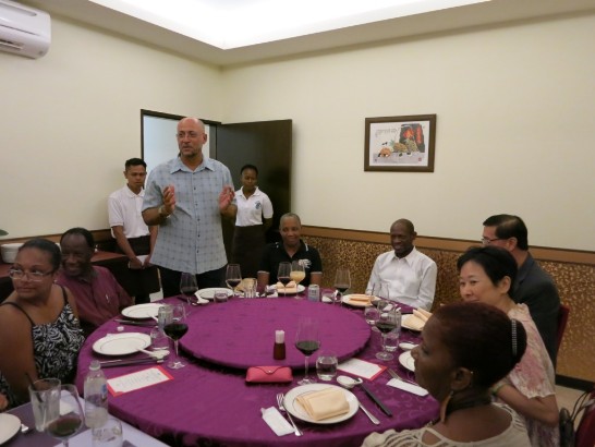 克國觀光部部長Richard Skerritt致詞表示，感謝駐館曹大使努力促成台灣好味餐廳進駐，相信台灣美食及優質服務將能在克國成功經營。