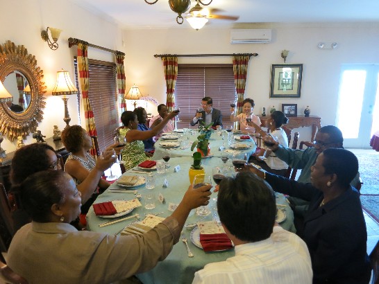 賓主舉杯互勉再創台克兩國合作榮景。