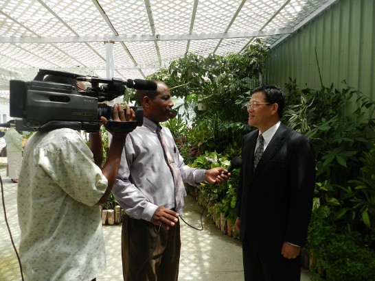 中華民國駐聖露西亞章計平大使接受當地DBS電視台訪問
