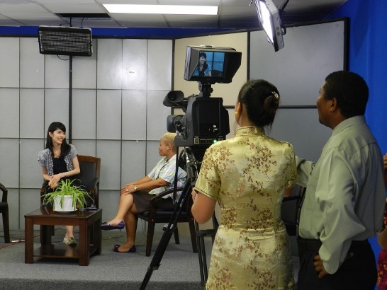 澎湖科大師生參訪露國新聞局(GIS)接受訪問及學習電視製作流程