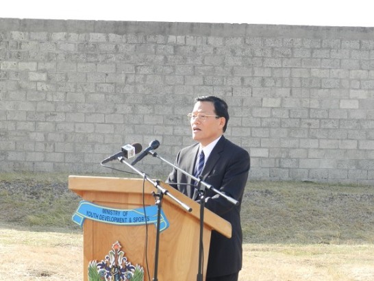 章大使於典禮中致詞