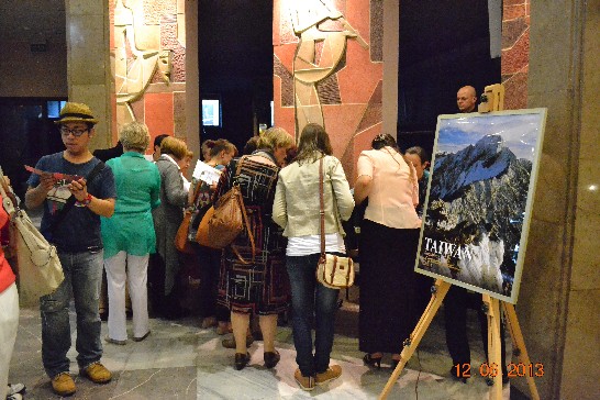 Audience in the theater hall before performance