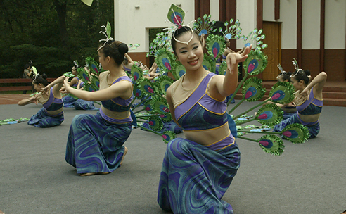 Lan Yang Dancers in Park Powsin, Warsaw