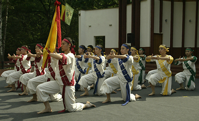 Lan Yang Dancers in Park Powsin, Warsaw