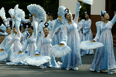 Lan Yang Dancers in Park Powsin, Warsaw