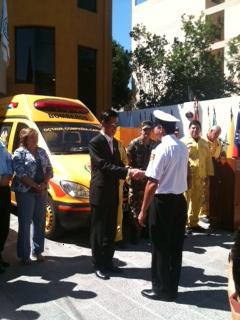 2011.10.16 Entrega de dos ambulancias al Cuerpo de Bomberos Voluntarios del Paraguay