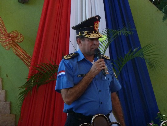 巴拉圭警察總監Francisco Pastor Alvarenga Núñez致詞