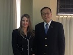 劉大使德立與巴國移民局長Irma Llano 合影