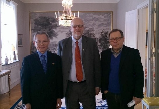 Representative Thomas Cheng, County Governor Sven-Erik Österberg, Business Development Manager Stig Kerttu