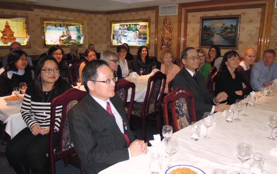 Ambassador Lee listening to Eva Airways´introduction.