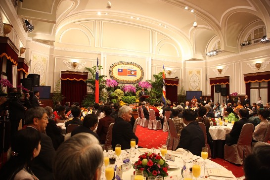 A state banquet was held in honor of HMK Mswati III in the Office of the President.