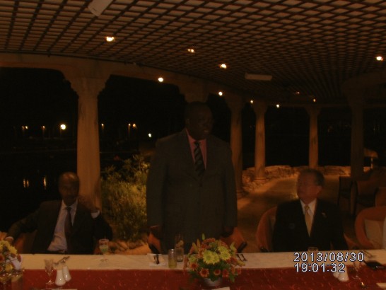 莫三比克駐史國高專8月30日在Summer Field 歡送蔡大使明耀夫婦及歐盟常任代辦Amadou Traore夫婦時致辭。