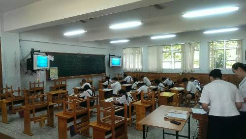 清邁慈濟學校學童參加兒童華語文能力測驗考場