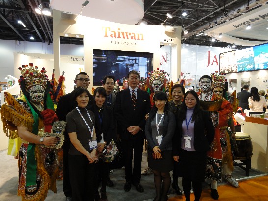 沈大使於本（101）年11月6日參加2012世界旅遊市場展，推廣臺灣觀光。