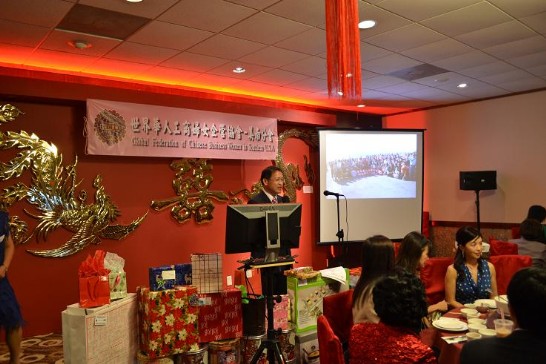 駐休士頓辦事處處廖處長東周在世界華人工商婦女企管協會美南分會2012年歲末會員聯歡大會中致詞