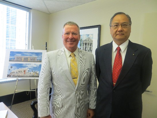 王處長與Orlando市長Buddy Dyer合影