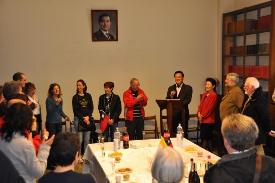 Ambassador Wang delivers a welcoming speech